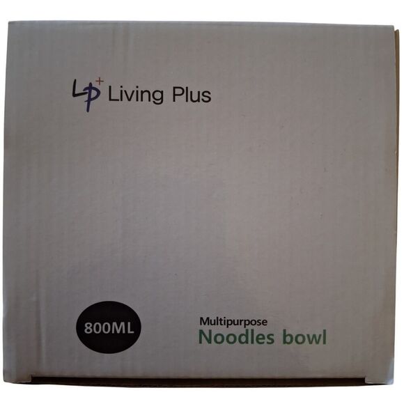 Ceramic Noodles Bowl Cup with Lid LP Living Plus Microwave Multi Purpose - Picture 9 of 9